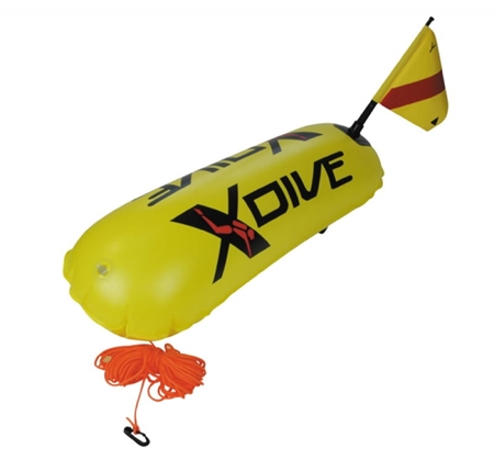 Σημαδούρα κίτρινη διπλού θαλάμου X-Dive PVC 65011
